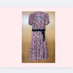 Kate Spade Rosette Blooms Wrap Dress